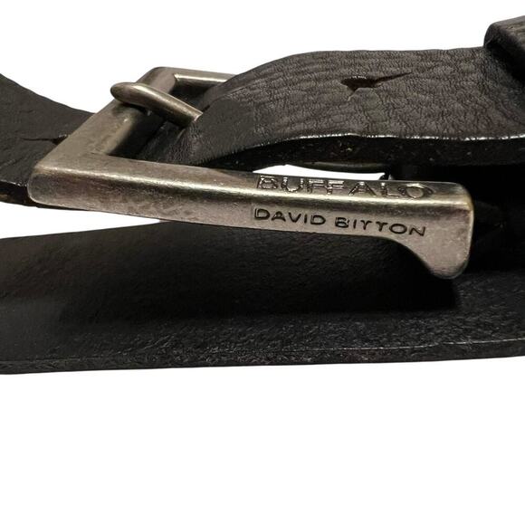 BUFFALO David Bitton Genuine Leather Belt in Black Men's Size XL - Picture 3 of 8